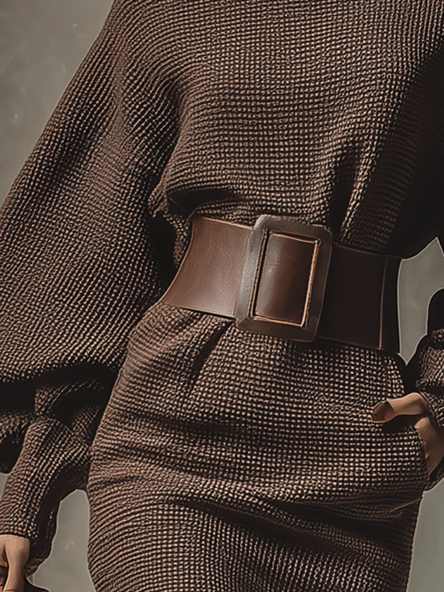 Maribelle | Belted Knit Mini Dress